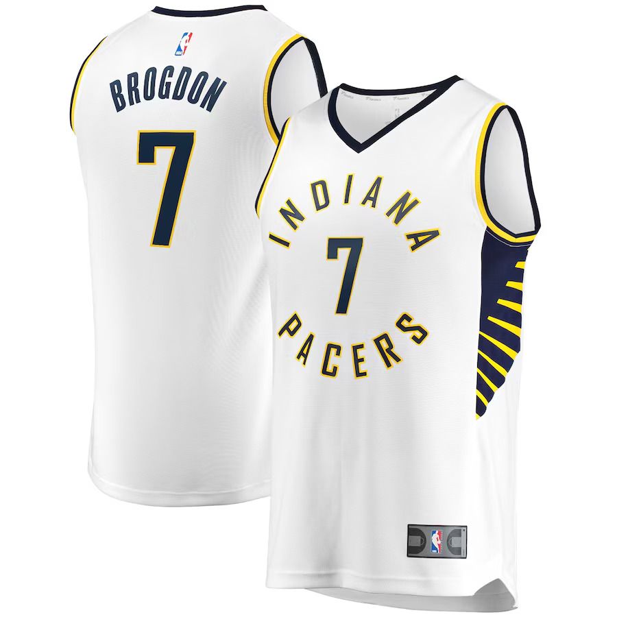 Men Indiana Pacers #7 Malcolm Brogdon Fanatics Branded White Fast Break Replica NBA Jersey->indiana pacers->NBA Jersey